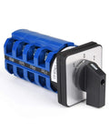 BeefedUp Three Position Latching Changeover Selector Switch 63A 440V, 3 Poles, 16 Terminals, LW28-63/3, side view