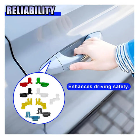 80 Piece Car Door Lock Rod Clip Set Universal Left And Right Door Handle Rod End Clips Replacement with multicolor push clips