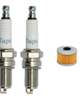Two spark plugs and an oil filter included in TRX300FW Cylinder Kit Air Cooled Compatible With Honda Fourtrax 300 1988 2000