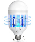 2 In 1 Mosquito Killer Lamp LED Bug Zapper Bulb For Indoor And Outdoor Use Fly Insect Trap Light shown with blue LED attracting insects