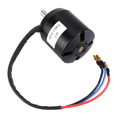Premium Brushless Hub Motor For Electric Skateboards And Scooters Featuring Sensorless Control And 3000 Watt Power 170 KV Rating, black motor with wires.