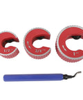 Go To Copper Tubing Cutter Set With One Half Inch, Three Quarter Inch And One Inch Cutters For Auto Brake Lines And Cooling Lines