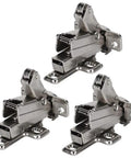 Heavy Duty Hydraulic Cabinet Door Hinges With Copper Core Damper, 3 pack, iron construction for wall cabinets.
