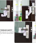 Kid Proof Door Lock For Cabinets And Refrigerators Easy To Use White Plastic Lever Lock That Keeps Curious Little Ones