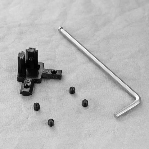 3 Way End Corner Bracket Solid Connectors For 2020 Series 6mm Slot Aluminum Profile Black with Allen key and screws