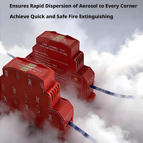 Heavy Duty Automatic Aerosol Fire Extinguisher For Electrical Panels With Din Rail Mount and Five Second Rapid Suppression in dense smoke.