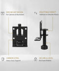 Wardrobe And Cabinet Leveling Feet Adjustable Carbon Steel Side Mount Legs For Uneven Floors Height Adjustment