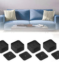 No Slip Rubber Furniture Pads 20 Pack Protect Floors And Furniture with Strong Grip shown with blue sofa in background