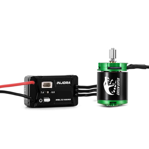 MBL32-NANO Brushless ESC And Green Viper 1621 3600KV Motor Bundle For 1/30 Axial SCX30 RC Cars pre-configured and ready to run