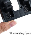 Solid Wire Welding Clamp With Adjustable Helping Hands For High Temp Resistant Cable Soldering, held in hand, showcasing tight grip feature.