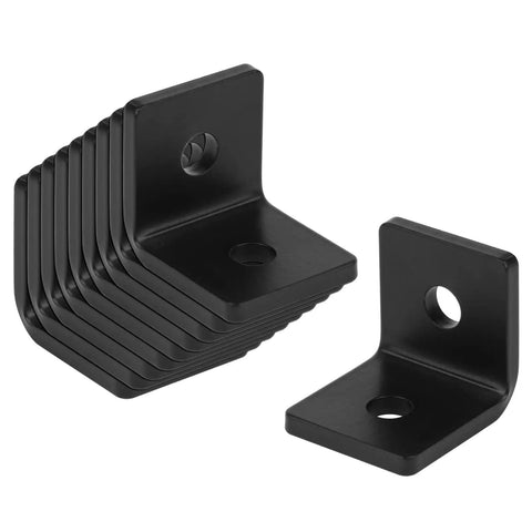 Beefy Black Rafter Clips And Brackets For Wooden Battens And Timber Beams Ceiling Joists, pack of ten steel corner braces