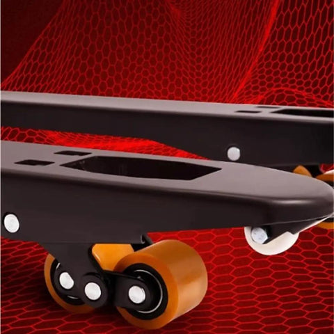 Close-up of Full Electric Pallet Jack Truck Delivering 3300 Pound Capacity and Fast Lithium Ion Charging wheels on a sleek frame.