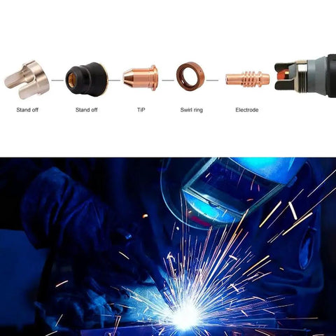 Titanium Plasma65 Compatible TI PC65 IPT 65 Plasma Cutter Consumables Kit with nozzles electrodes cups and 23 piece tips set