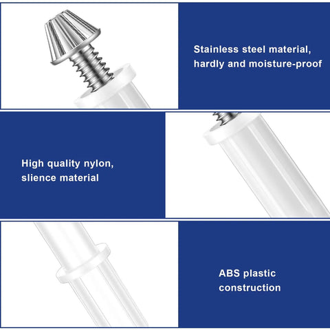 5 Pack Bifold Door Hardware Repair Kit For Quick Top Or Bottom Pivot Pins And Nylon Pivots, 3/8 Inch Replacement Parts