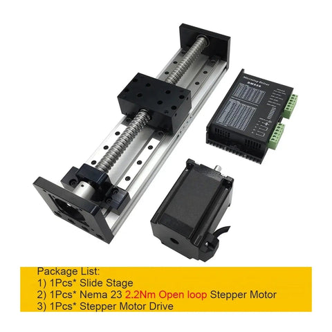 Pro Grade X Y Z Linear Motion Stage With Dual Rails And Ball Screws SFU1204 1605 1610 200mm Travel CNC platform with motor drive