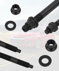 Built Tough Cylinder Head Stud Bolt Kit featuring 12 Point Design For Chevy Ls1 Ls3 Ls6 includes black fasteners and washers.