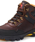 Waterproof Steel Toe Work Boot For Men Leather Lace Up Industrial Safety Boots Built Tough With Oil And Slip Resistance Dual Density Comfort EH