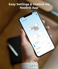 Smartphone controlling Plug In WiFi Outdoor Flood Light With 240 Degree Wide Angle, PIR Motion Sensor And Built In Siren over Reolink App