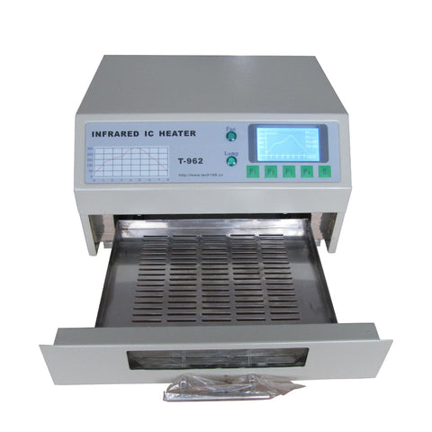 800W Infrared Reflow Oven Soldering Station With Hot Air Circulation For PCB Boards Ideal For SMD SMT BGA Rework Front View