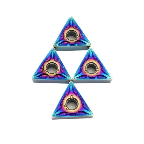 Get These Awesome Indexable Carbide Lathe Tools With Ten Tough TNMG Inserts For Precision Turning On Steel Or Cast Iron Super Hard Knives That Make Your Machining Jobs Epic And Smooth Like A Dream. Set of four TNMG inserts.