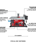 Heavy Duty 15 Amp Corded Table Saw Featuring 24.5 Inch Rip Capacity And Brushless Motor With Rack And Pinion Fence System, detailed features view.
