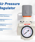 1 Inch NPT Air Pressure Regulator for Compressed Air Systems, Mini AR5000-10 with 0-150 PSI Gauge, front view