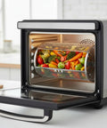 Badass Rotisserie Drum Basket Mesh Cage For Backyard Grills And Home Ovens Fits Standard One Quarter Inch Shaft, cooking veggies in oven.