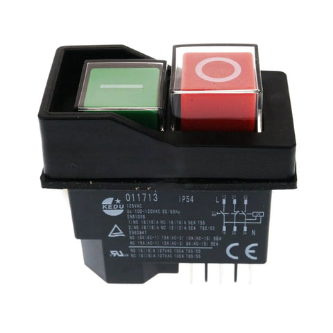 N603746 Table Saw Switch Replacement 2.15x3.8x2 Inches For Dewalt DWE7485 DWE7491RS Power On Off Trigger Switch on black housing