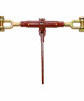 Beefy Heavy Duty Ratchet Load Binder With Forged 15.5 Inch Handle For Secure Tie Down And Cargo Control In Transport Jobs, 13,000 Lbs Working Load, 39,000 Lbs Max Capacity, Maroon Finish, showing full product