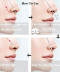 How to use G23 Titanium Threadless Piercing Taper Kit for Nose Lip Monroe Ear Tragus Helix Stretching 14G 16G 18G Insertion Pin Safe Push-In Tool Pro Grade Nickel Free Hypoallergenic Easily Enlarge