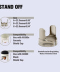 Standoff for plasma cutters, made of stainless steel, compatible with 60389 black and ceramic shield caps.