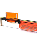 Rock Solid 24 Inch Router Table Fence Crafted From Hella Tough Anodized Aluminum With Calibrated Shims showcasing adjustable stops and bit guard.
