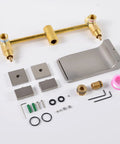Two Handle Waterfall Wall Mount Tub Faucet In Brushed Nickel, Dope Look, Easy Install Bathroom Waterfall Filler For Bathtub, Vanity Vessel Sink, RV And More, 1/2 NPT Connection, Includes Accessories And Lifetime Warranty with all parts and fittings