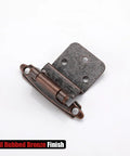 Three Eighths Inch Inset Cabinet Door Hinges Oil Rubbed Bronze Set of 20 No Fuss Self Closing Flush Mount Cupboard Hardware Detail