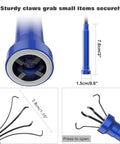 Housolution magnetic four-claw grabber tool with LED light, blue bendable reacher for home use (Amazon)