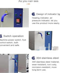 Professional Grade 304 Stainless Steel Jewelry Steam Cleaner And Gem Washer With Switchable Wattage And Generous Two Liter Tank To Knock Out Stubborn Residue From Rings Watches And Specs Swift, showing indicator light and switch operation.