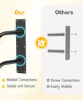 Comparison of Straight Up Durable Adjustable Wall Mount Handrail for Outdoor and Indoor Steps U Shape Safety Railing with welded vs screw connections.