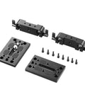 Camera Base Plate With 15mm Rod Clamp Rail Block for Tripod and Shoulder Rigs, Dual Aluminum Plates, 1/4-20 and 3/8-16 Screw Compatibility, Adds Solid Accessory Mount Holes for Cages, Monitors, Microphones, and More, with screws