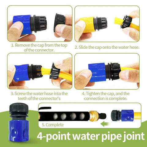 Instructions for connecting Leak Free Jet Nozzle For Garden Hoses And Power Washer Wand High Pressure Sprayer