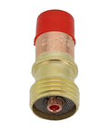 Brass Collet Body For Stubby Gas Lens Connector With Mesh Fits WP 17 18 26 Torch, detailed view showing mesh design and durable build.