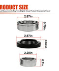 Rear Axle Shaft Wheel Bearing Inner Spacer And Oil Differential Seal Kit dimensions shown with measurements