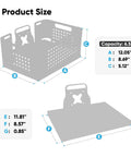 Product size illustration for Ultimate Universal Front Cargo Rack For E Bikes With Head Tube Mount And 33 Lbs Capacity Plus Four Heavy Duty Straps.