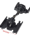 Planetary Gearbox Transfer Case And Short Drive Shaft Skid Plate Front Motor Mount Upgrade Kit for 1/10 RC Crawler