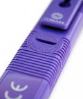 Close-up of KM400AP Allergen Digital Pocket Thermometer with Purple Color Coding for Food Allergens, NSF Certified, showing controls.