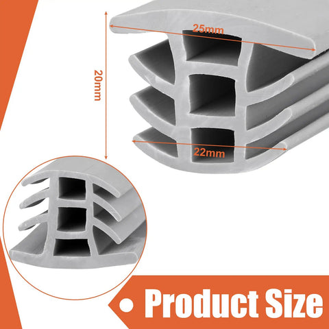Close-up of Flexible EPDM Rubber Expansion Joint Filler, showing product size dimensions for DIY concrete and driveway repair.