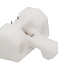 Side view of Washer Dryer Door Catch Replacement for AP4107272 1375320 1419077 showing the durable plastic latch component.