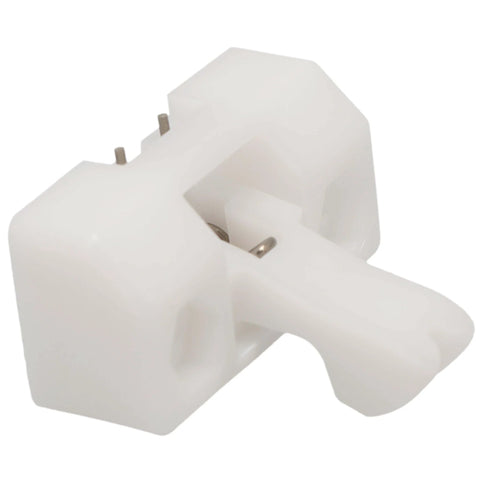 Side view of Washer Dryer Door Catch Replacement for AP4107272 1375320 1419077 showing the durable plastic latch component.