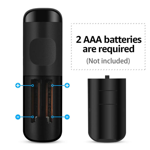 Back of remote showing battery compartment for Two Pack Replacement Remotes For Roku TV That Actually Work With TCL Hisense Sharp Philips