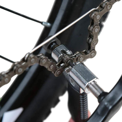 Oumers universal bike chain tool for road and mountain bikes; silver chain breaker with screw adjustment