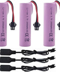 Three Pack 3.7V 2000mAh Lithium Batteries With USB Charging Cable For DE68 DE44 DE45W RC Cars Trucks Tanks